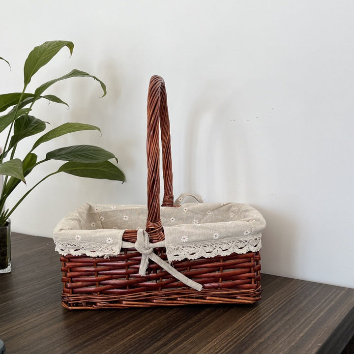 Decorative Woven Storage Basket Bowlift