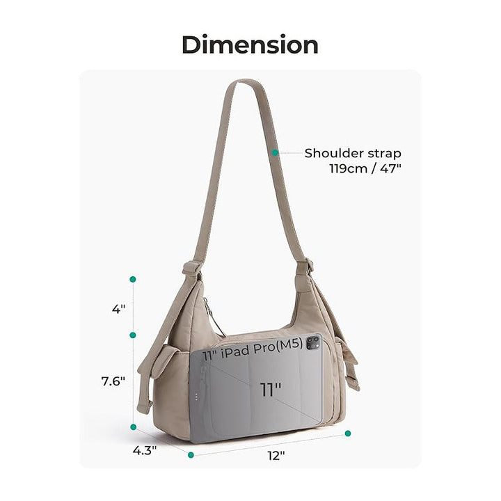 Fashionable shoulder bag with multifunctional compartments Bowlift