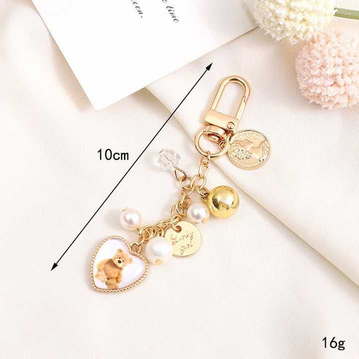 Playful keychain with teddy bear motif Bowlift