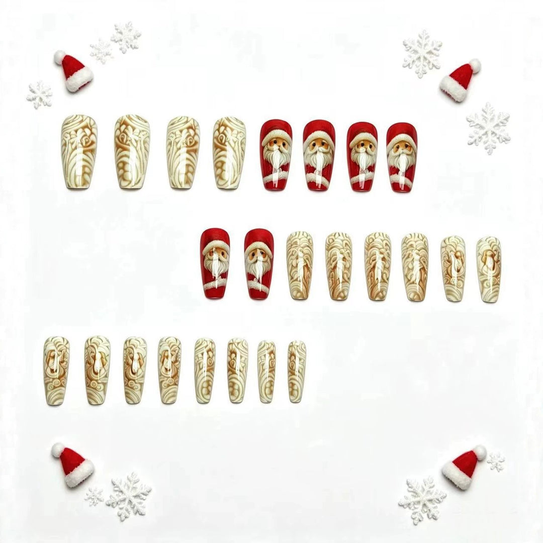 Christmas nail art with festive Santa motif Bowlift
