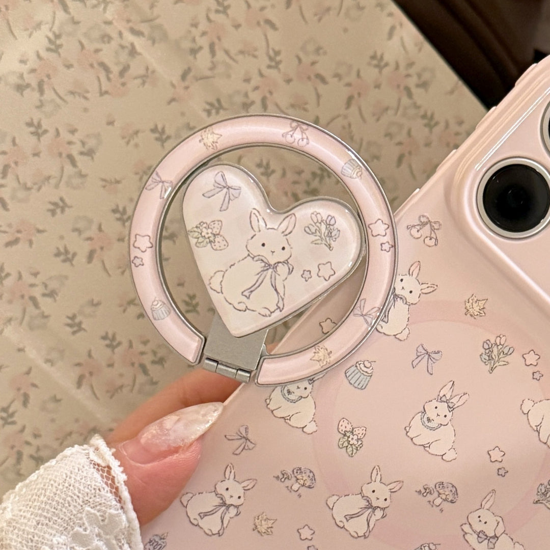 Playful smartphone finger holder with heart design Bowlift