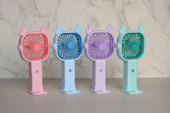 Unisex Portable Mini Fan with Ergonomic Design and Animal Ears Bowlift