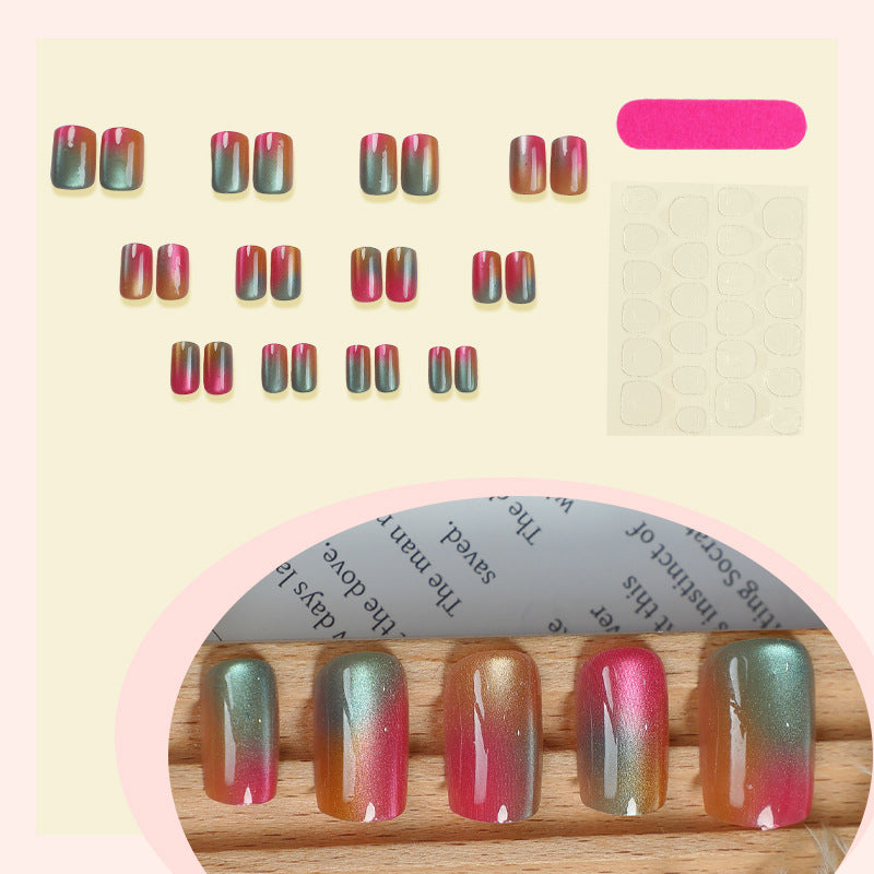 Gradient Press-On Nail Set Bowlift