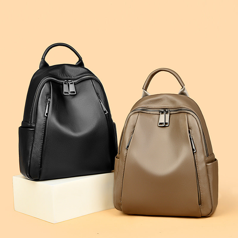 Premium Soft Leather Backpack Bowlift