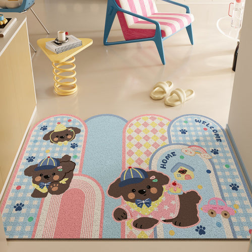Playful Dog-Themed Doormat