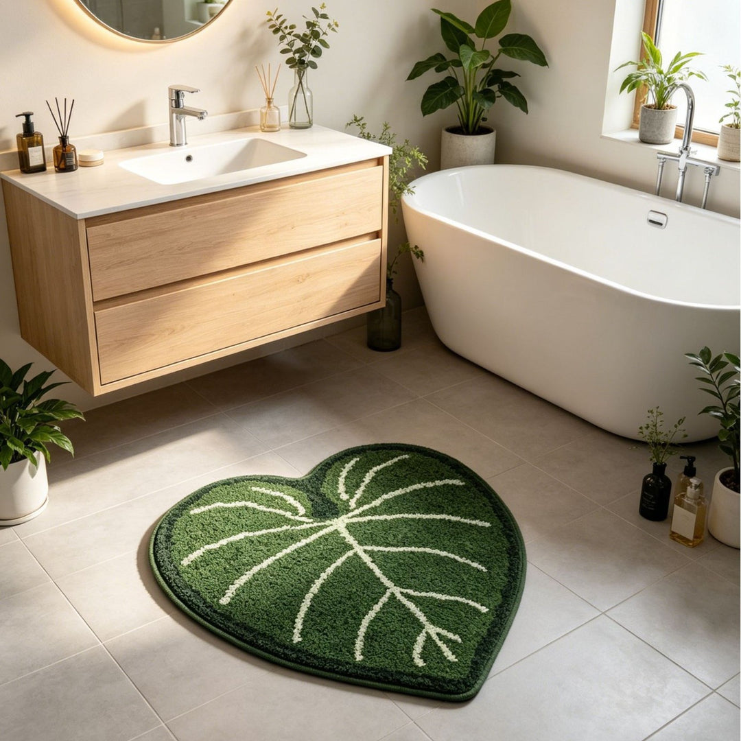 Monstera Leaf Shaped Area Rug Bowlift