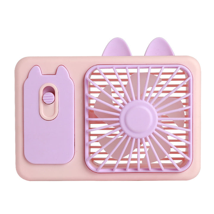 Women's Portable Hand Fan with Integrated Spray Function Bowlift