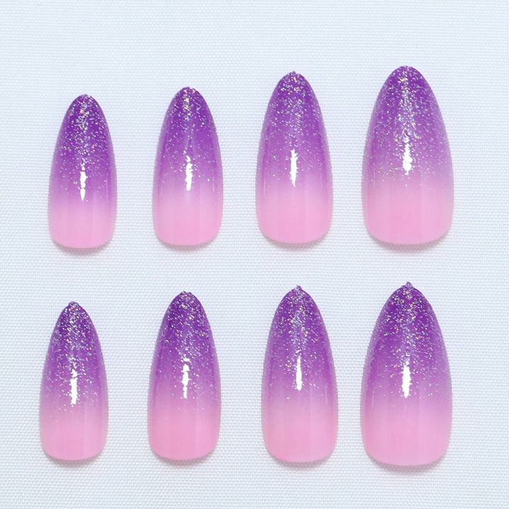 Gradient Glitter Ombre Press-On Nail Set Bowlift
