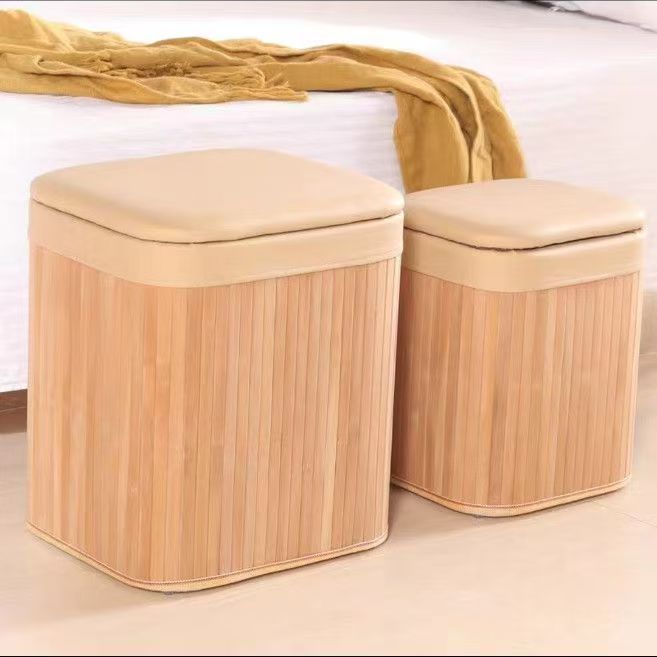 Multifunctional Stool Made of Natural Material Bowlift