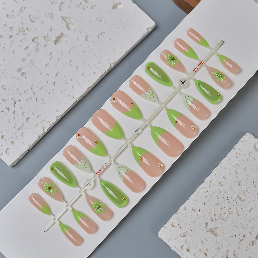 Nature-Inspired Press-On Nail Art Set Bowlift
