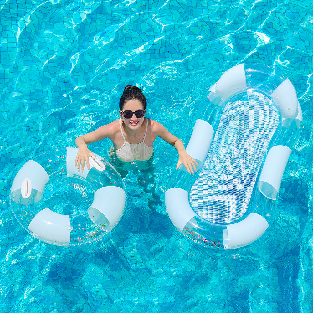 Women Inflatable Relax Lounge with Mesh Surface Bowlift