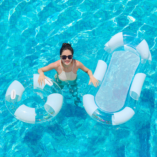 Women Inflatable Relax Lounge with Mesh Surface Bowlift