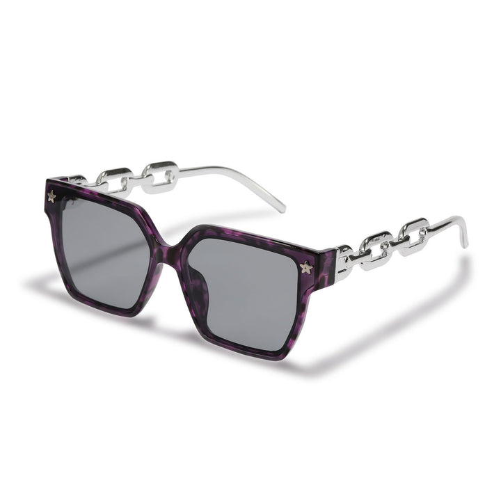 Ladies stylish square sunglasses with innovative metal frame construction Bowlift