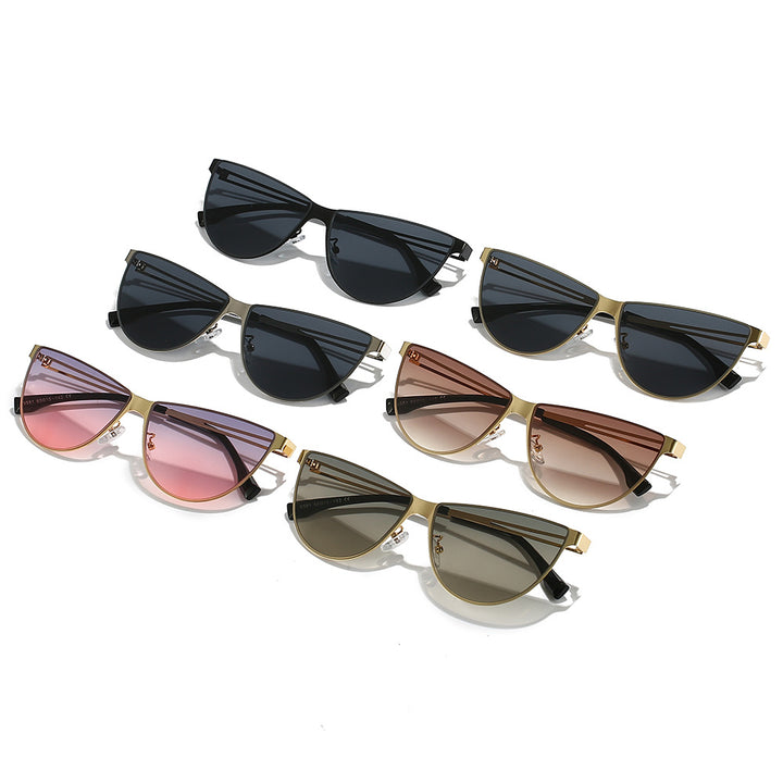Women’s Fashion Cat-Eye Sunglasses with Elegant Metal Frame Bowlift