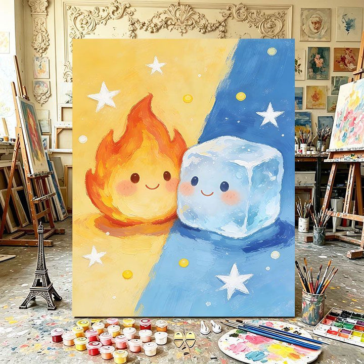 Playful Dual Element Canvas Art Bowlift