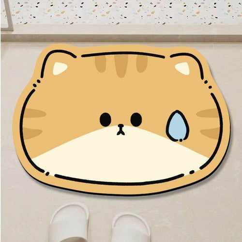 Cute Cat-Themed Bath Mat Bowlift