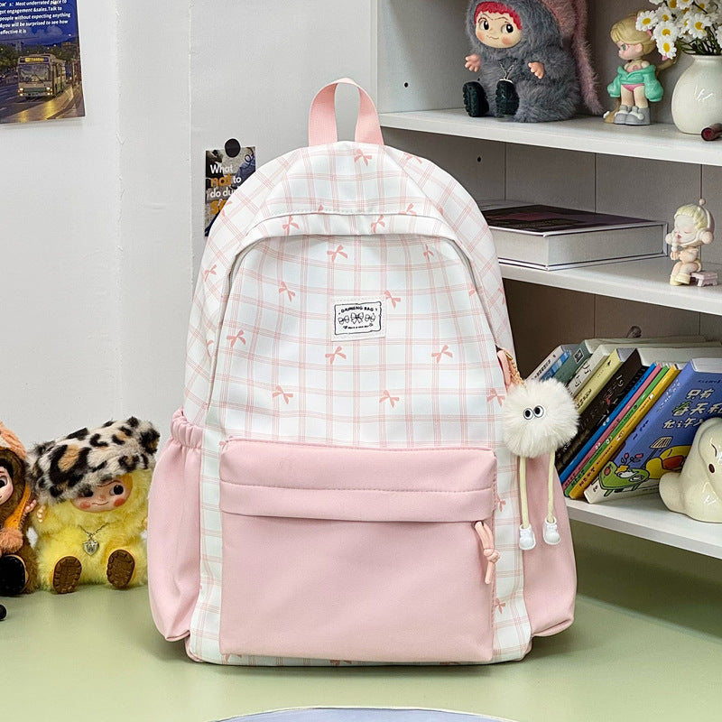 Stylish Checked Backpack
