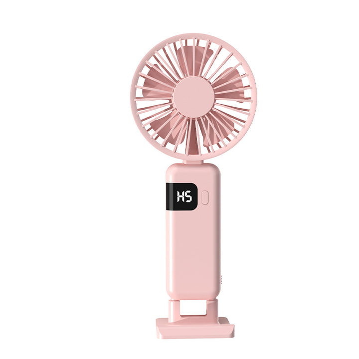 Women’s Portable Handheld Fan with LED Display Bowlift