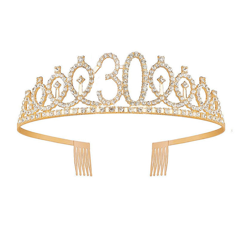 Women's Crystal-Embellished Tiara with Elegant Design Bowlift