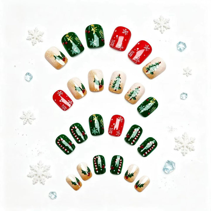 Festive Holiday Nail Art Design Bowlift