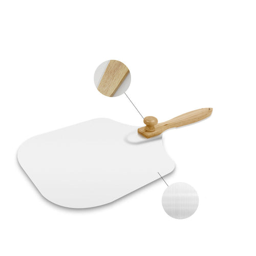 heavy duty bamboo handle pizza peel with anodized aluminum paddle Bowlift