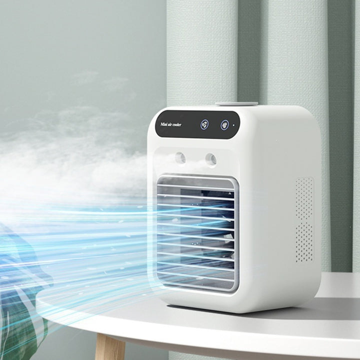Unisex portable mini air cooler with humidifier digital display USB operation Bowlift