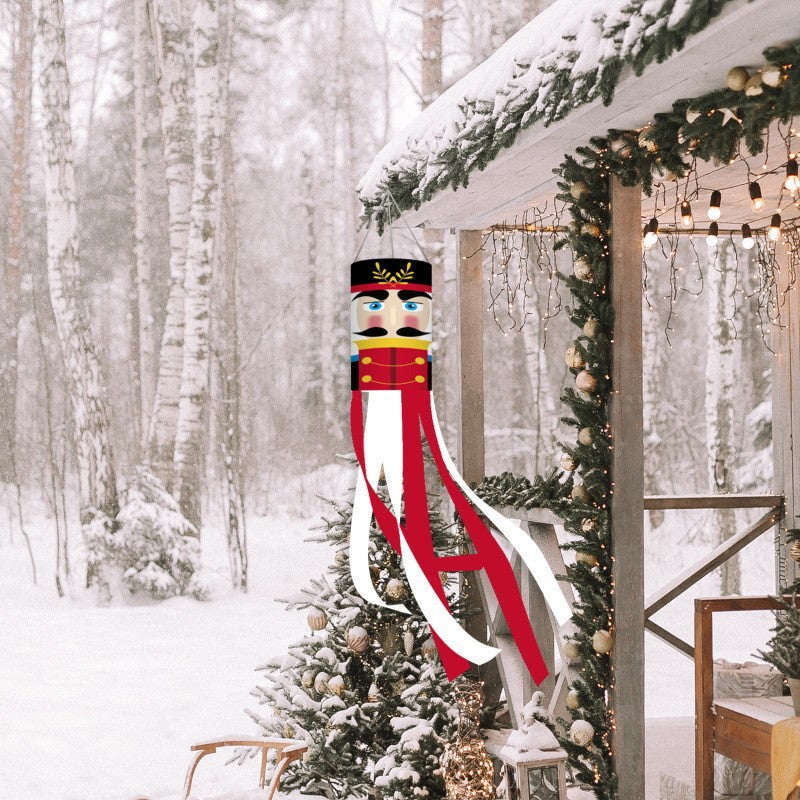 Unisex nan patriotic American flag windsock with long trailing streamers and reinforced hanging loop Bowlift