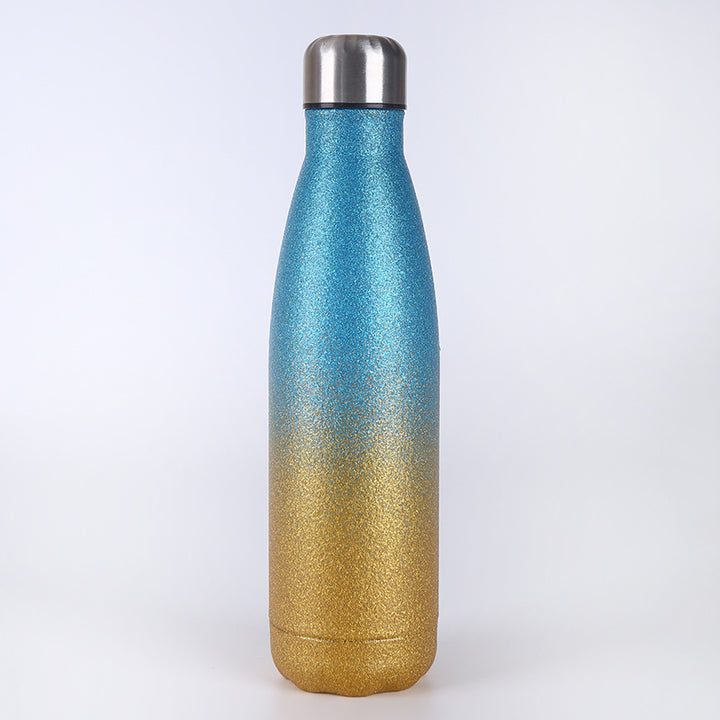 Ladies Insulated Water Bottle with Elegant Glitter Surface Bowlift