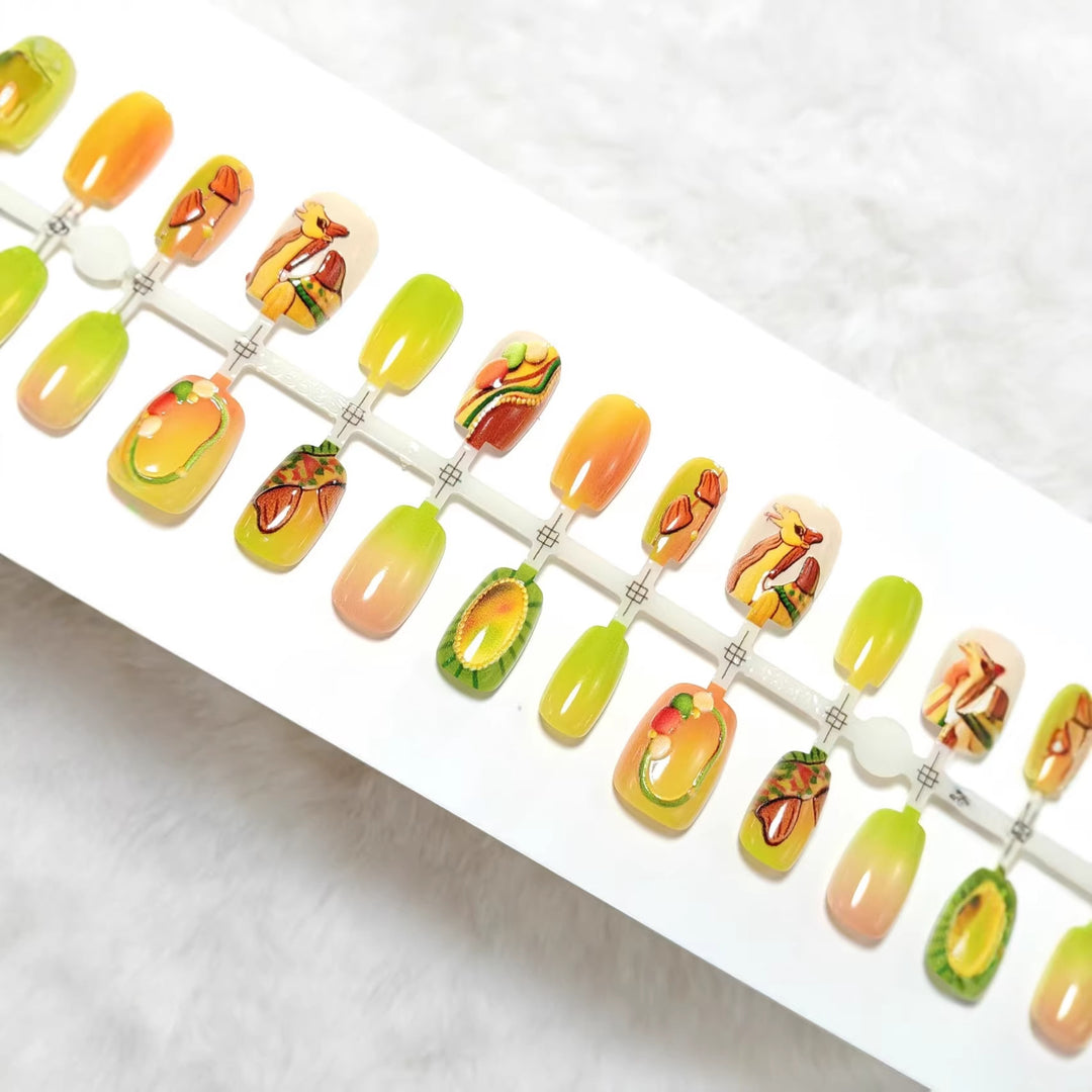 Artificial nails with fruit motifs Bowlift