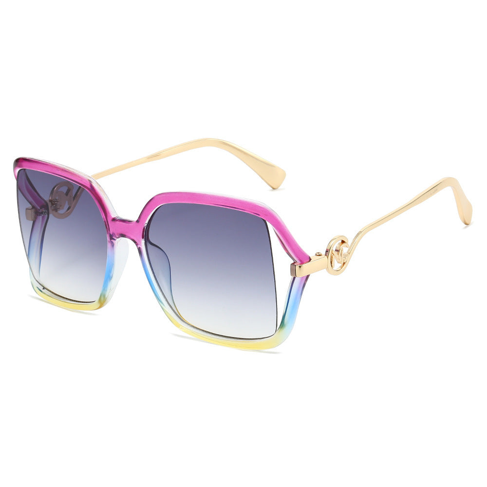 Oversized Geometric Gradient Sunglasses Bowlift