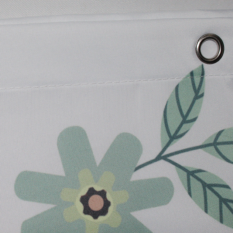 Women's Vintage Floral Print Shower Curtain Bowlift