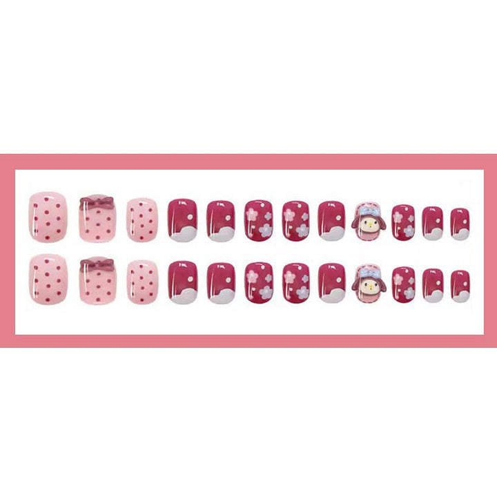 Playful artificial nails with 3D motif Bowlift
