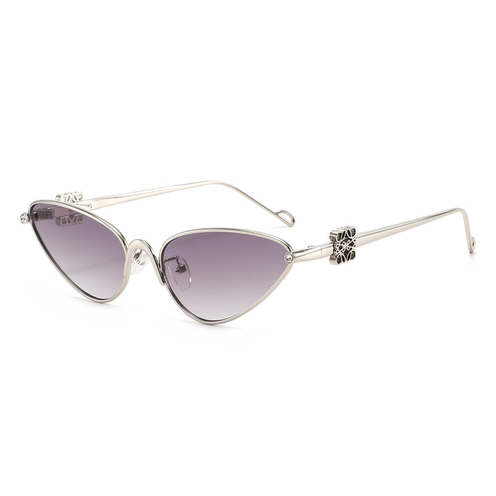 Women's Cat-Eye Sunglasses with Elegant Accents and UV Protection Bowlift