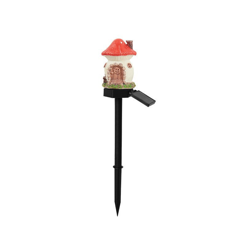 Solar Mushroom House Garden Stake Light With Rechargeable Battery Bowlift