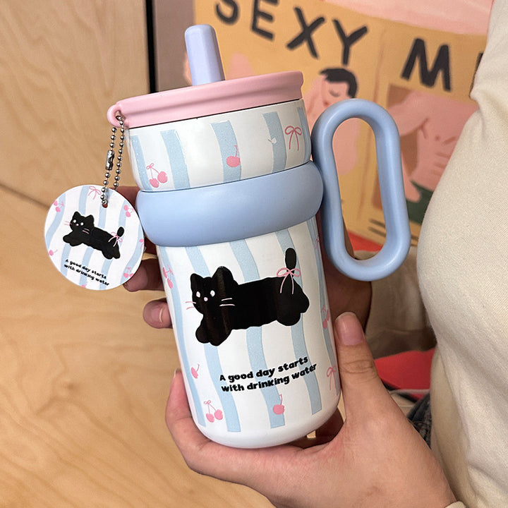 Women's drinking container with cheerful cat design Bowlift