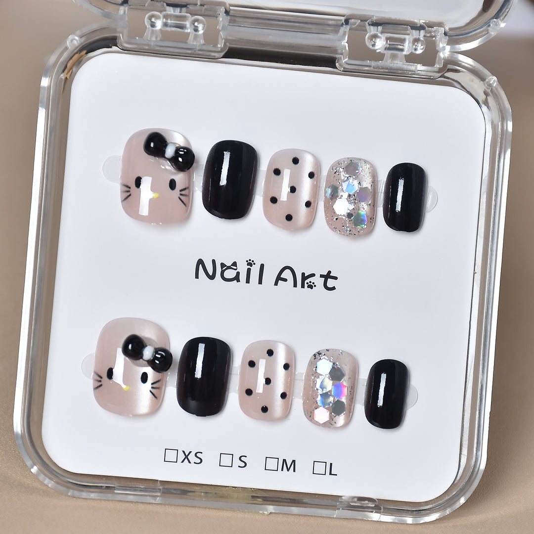 Premium Glamorous Press-On Nail Extensions Bowlift