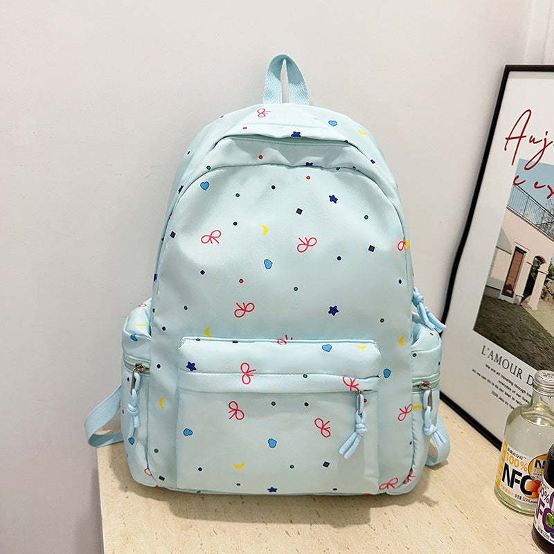 Playful Patterned School Backpack
