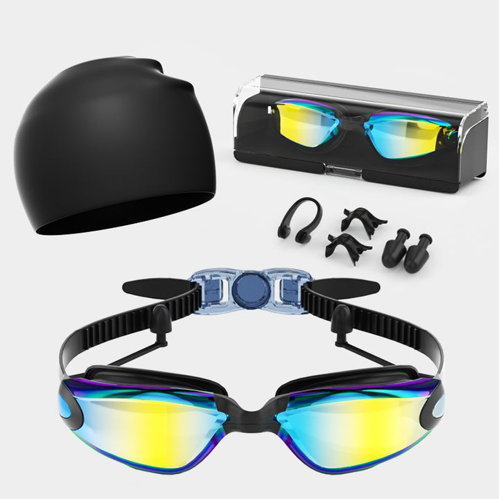 High-Performance Swimming Goggles Set Bowlift