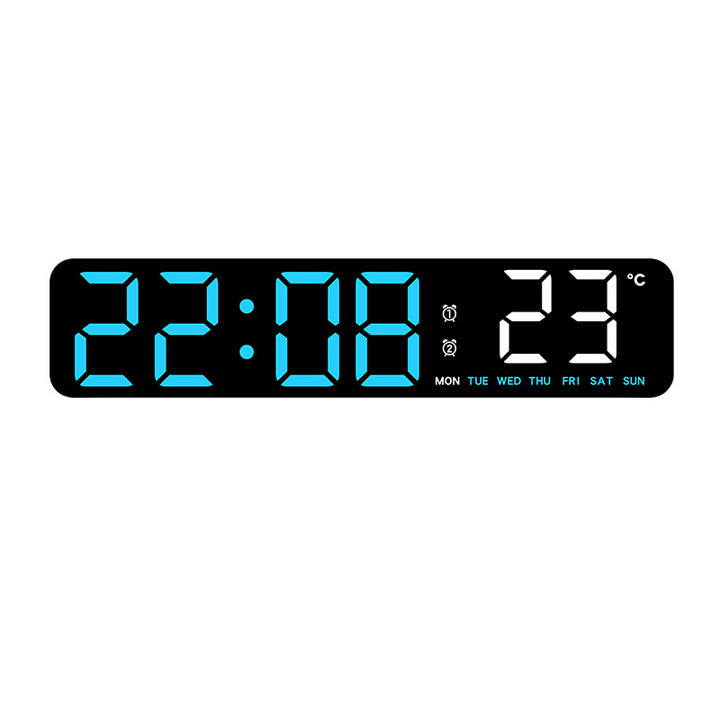 Digital LED alarm clock with temperature and day of the week digits Bowlift