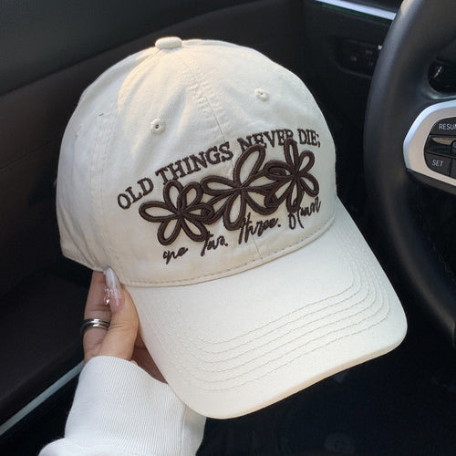Women's Embroidered Denim Cap Bowlift
