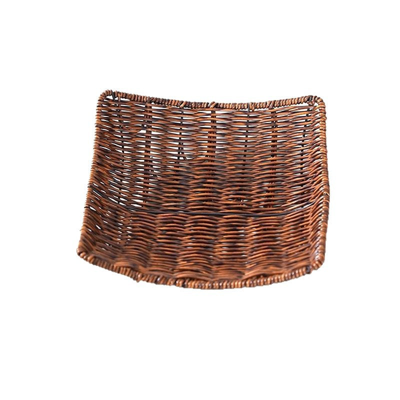 Unisex Elegant Rattan Serving Plate Bowlift