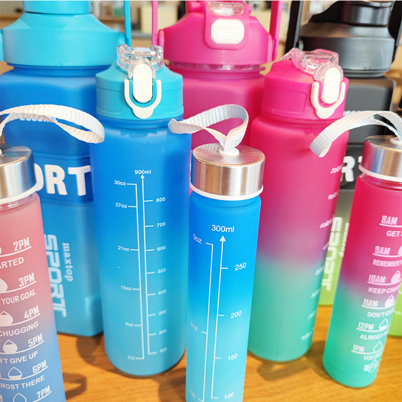 Women's Sports Water Bottle with Motivational Scales Bowlift
