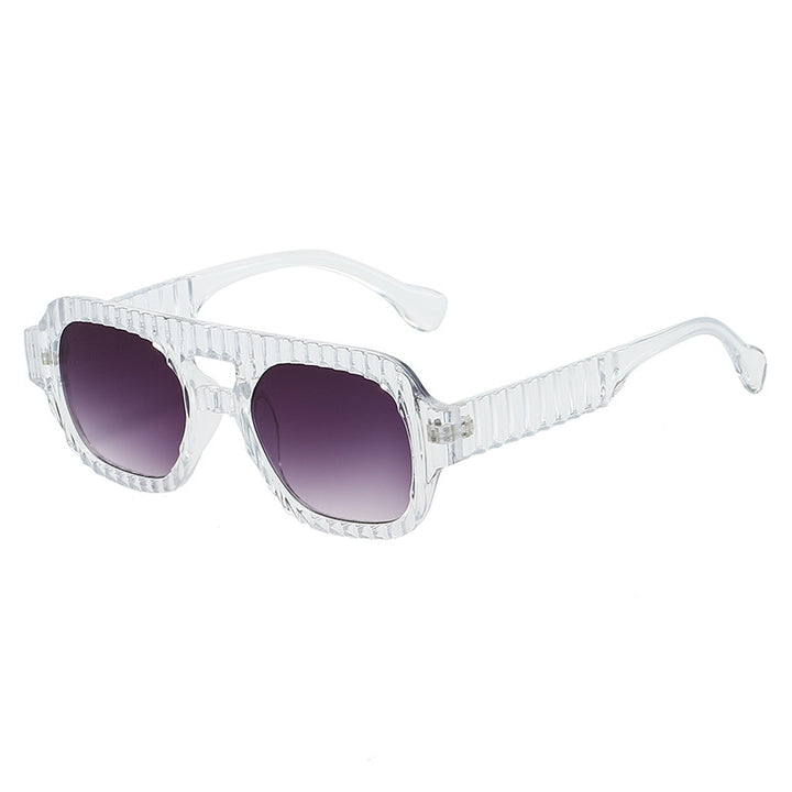Ladies fashionable sunglasses in futuristic design with textured frame Bowlift