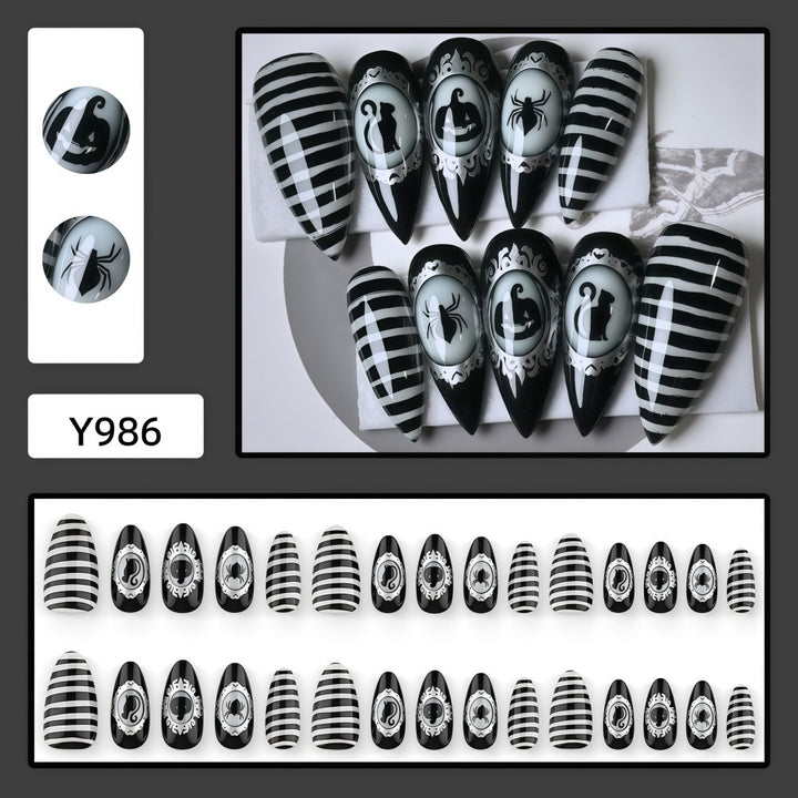 Artificial Nails in Creative Halloween Design Bowlift