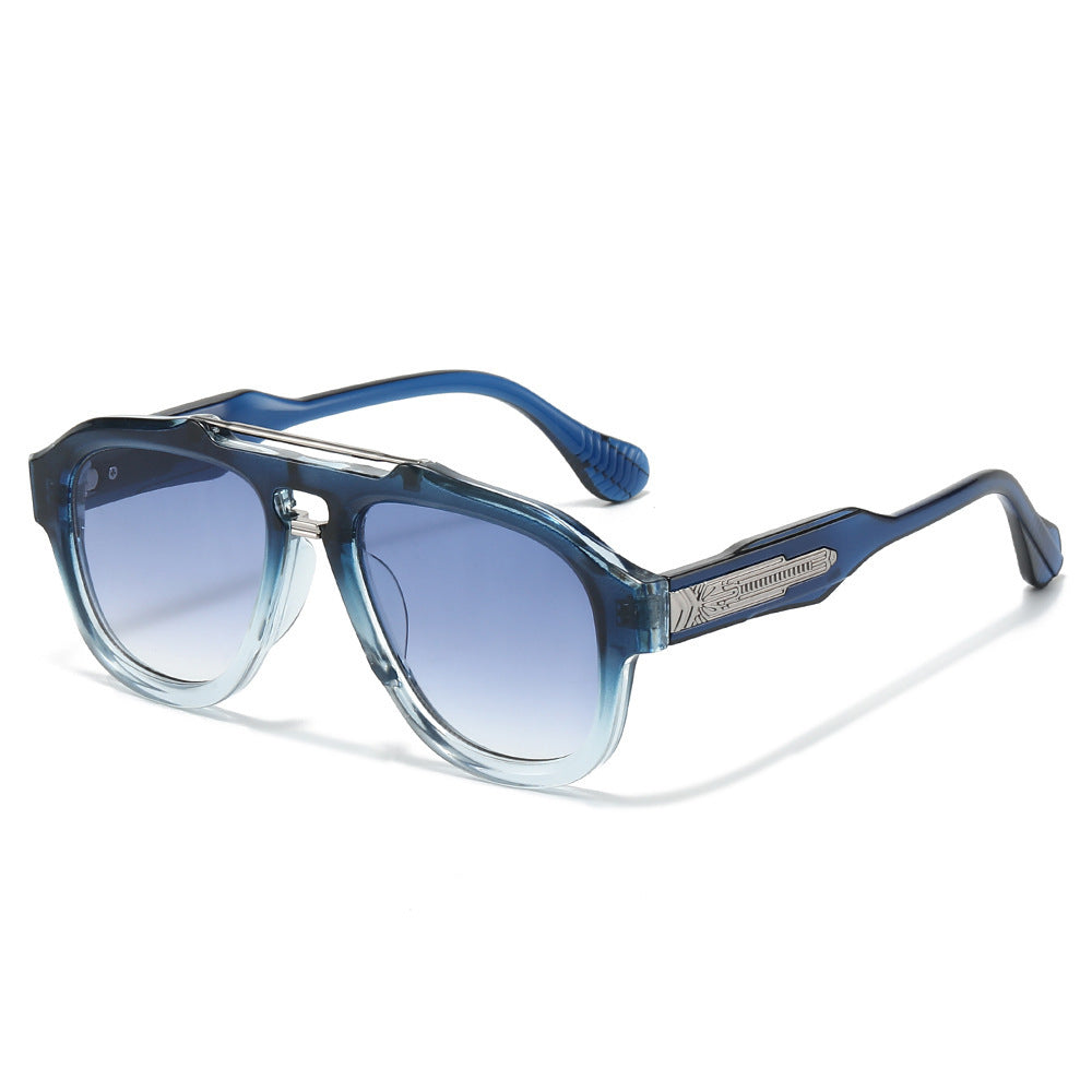 Fashion-Forward Semi-Transparent Shield Sunglasses Bowlift