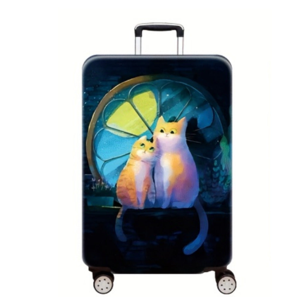 Women's Hard Shell Suitcase with Charming Cat Design Bowlift
