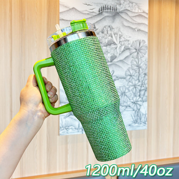 Women's Sparkling Water Bottle with Large Volume and Ergonomic Handle Bowlift