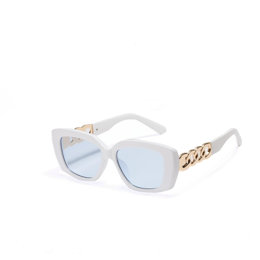 Ladies elegant square sunglasses with gold embellished frame Bowlift