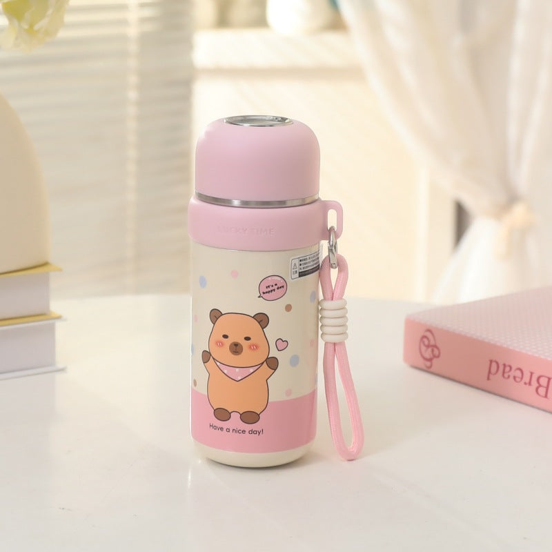 Insulated stainless steel drinking bottle with animal-friendly design Bowlift