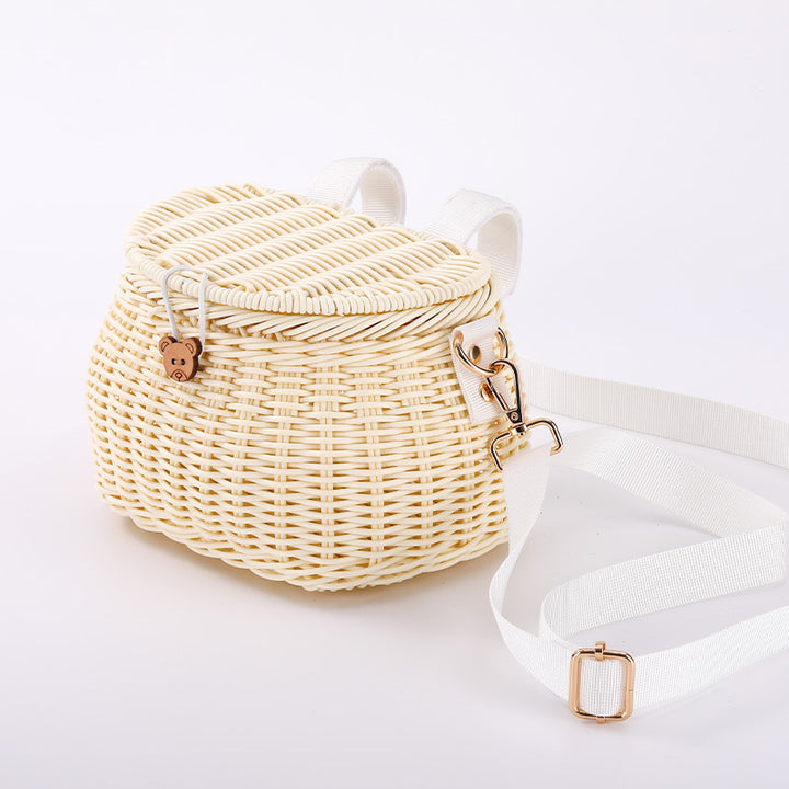 Cute Animal-Themed Woven Storage Basket Bowlift